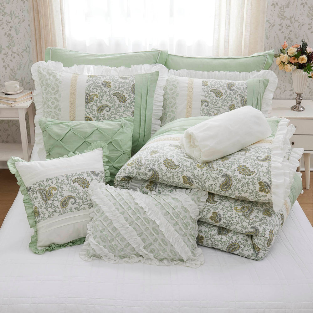 9 Piece Cotton Percale Comforter Set Queen Media 19