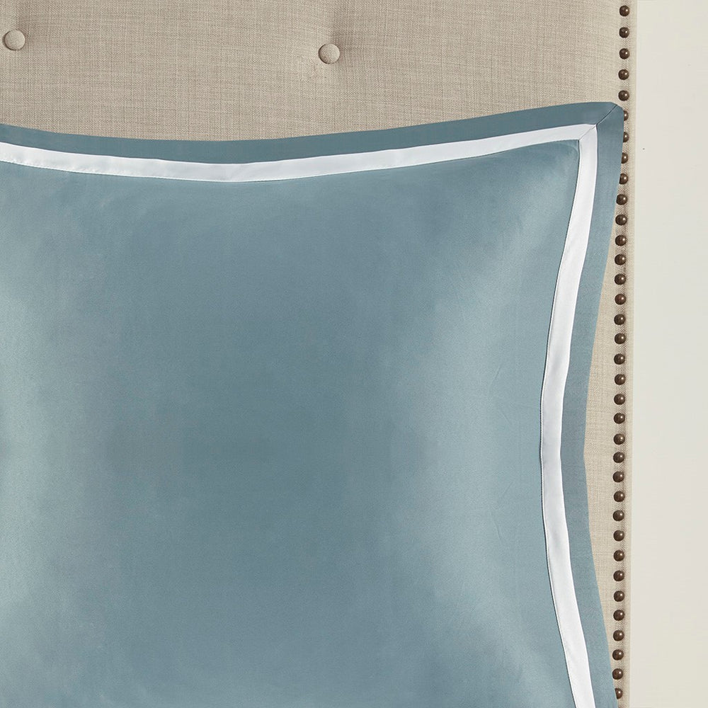 8 Piece Jacquard Comforter Set Aqua/Silver Queen Media 6