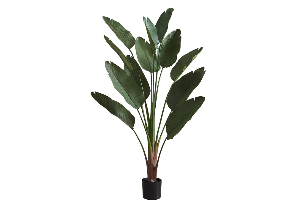 Artificial Plant, 83' Tall, Indoor, Decorative, Floor, Palm Tree, Real Touch, Green Leaves, Black Pot Media 2