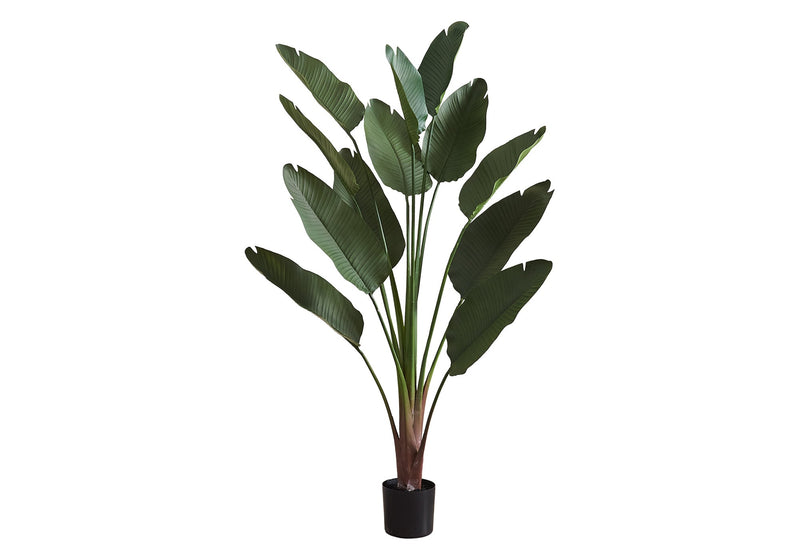 Artificial Plant, 83' Tall, Indoor, Decorative, Floor, Palm Tree, Real Touch, Green Leaves, Black Pot
