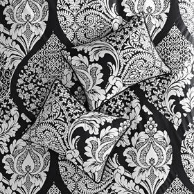 7 Piece Cotton Printed Comforter Set Black King