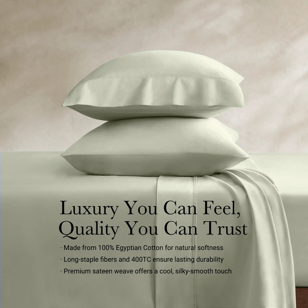 25779761 4 Pieces Queen Sateen Sheet Set,Sage     DTY Store Sateen Sheet Set     DTY Store