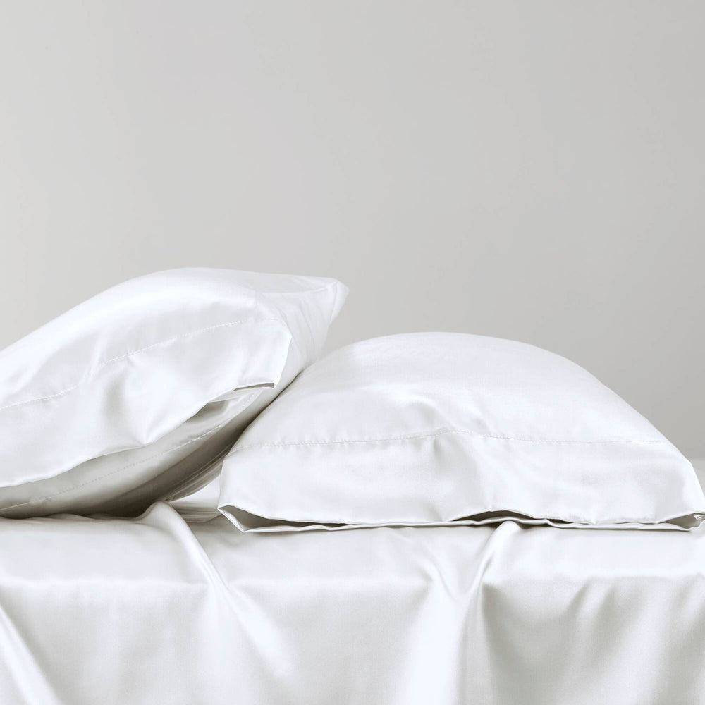 4 PCS Twin Luxury Sheet Set White Media 16