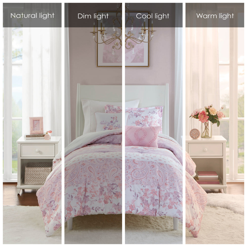 Floral Paisley Comforter Set Full/Queen Media 15