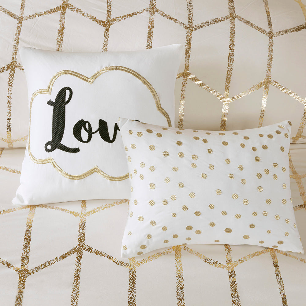 4-Piece Twin/Twin XL 100% Polyester Brushed   Printed Comforter Set Media 2