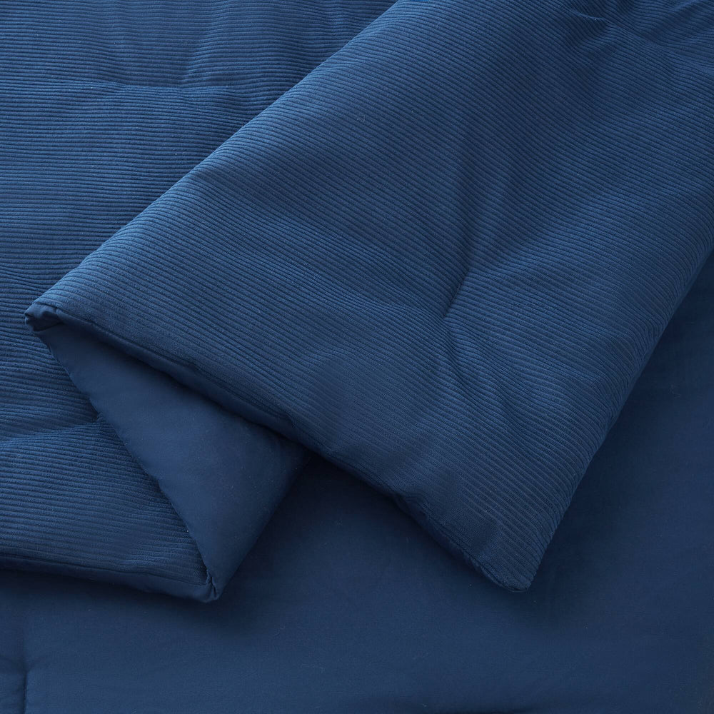 3 Pieces Full/Queen Comforter Set,Blue Media 9