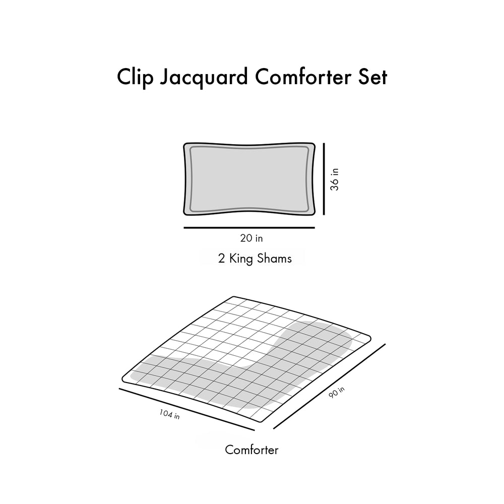King/Cal King Clip Jacquard Comforter Set Media 12