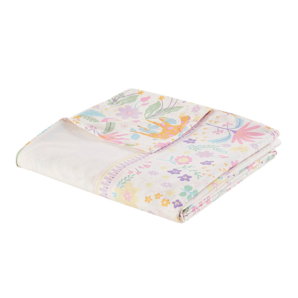 Full/Queen Floral Reversible Cotton Duvet Cover Set with Throw Pillow Media 17