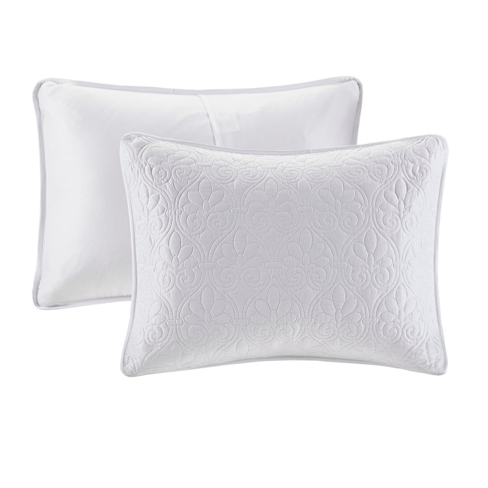 Reversible Bedspread Set White Twin Media 6
