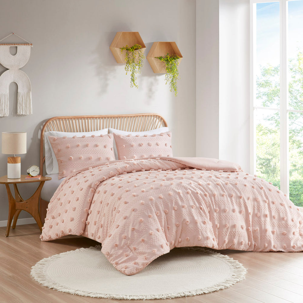 Full/Queen Clip Jacquard Comforter Set Media 1