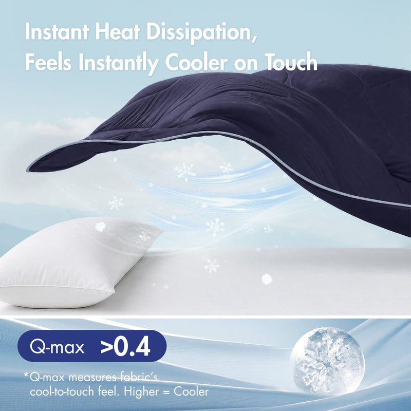 1 Piece Full/Queen Down Alternative Comforter,Navy