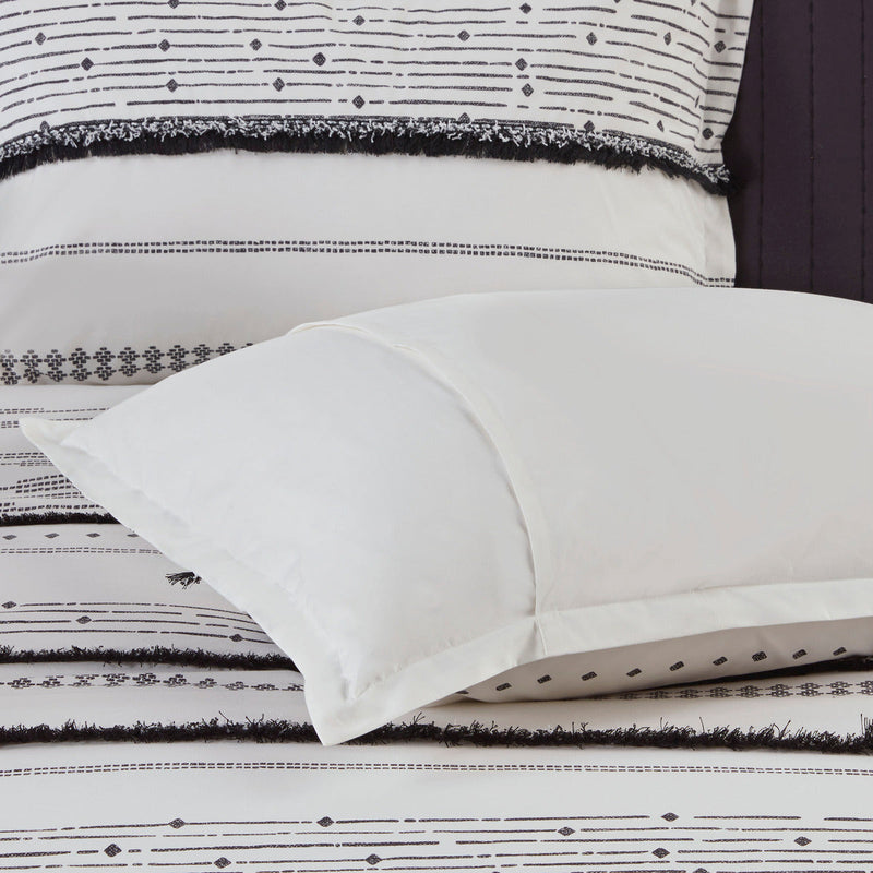 Full/Queen Cotton Printed Duvet Cover Set with Trims
