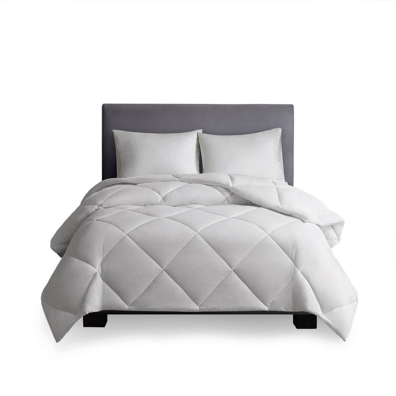 Oversized Down Alt Comforter with HeiQ Smart Temp Treatment White King/Cal King