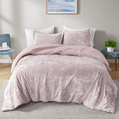 Crushed Velvet Sherpa Reversible Comforter Set perspective