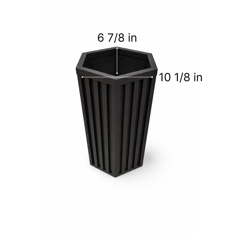 Hexagon Column Planter MD - Dark Bronze