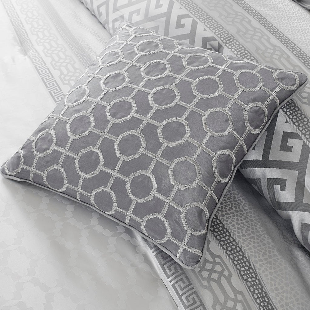 7 Piece Comforter Set Grey Cal King Media 4
