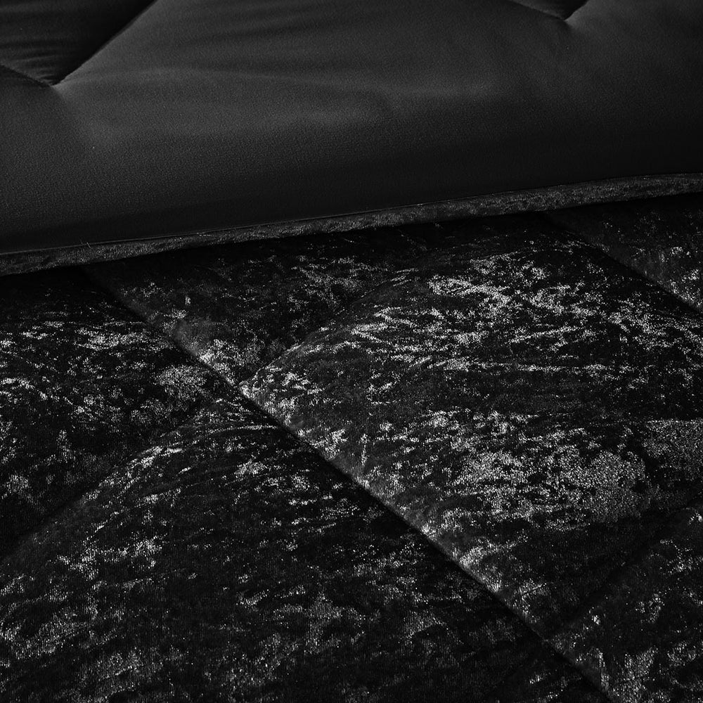 Twin/Twin XL Velvet Duvet Cover Set with Throw Pillow Media 9