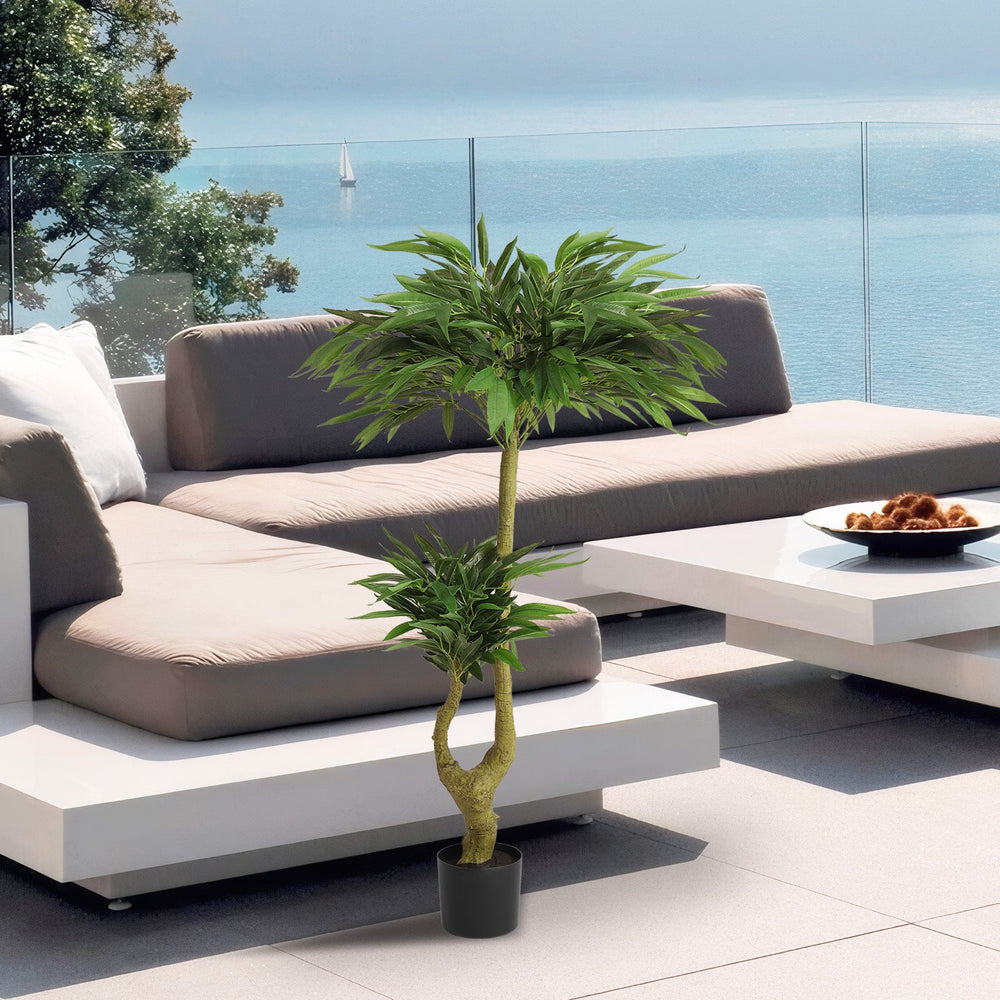 Artificial Dracaena Tree Indoor Faux Greenery Plant for Decoration, Green Plastic, 150cm Media 7