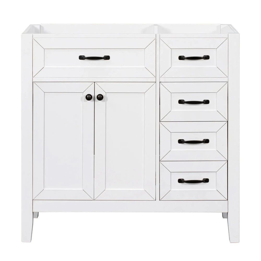 Bathroom Vanity Base 36 Inch Solid Wood With Drawers Cabinet Base Media 7