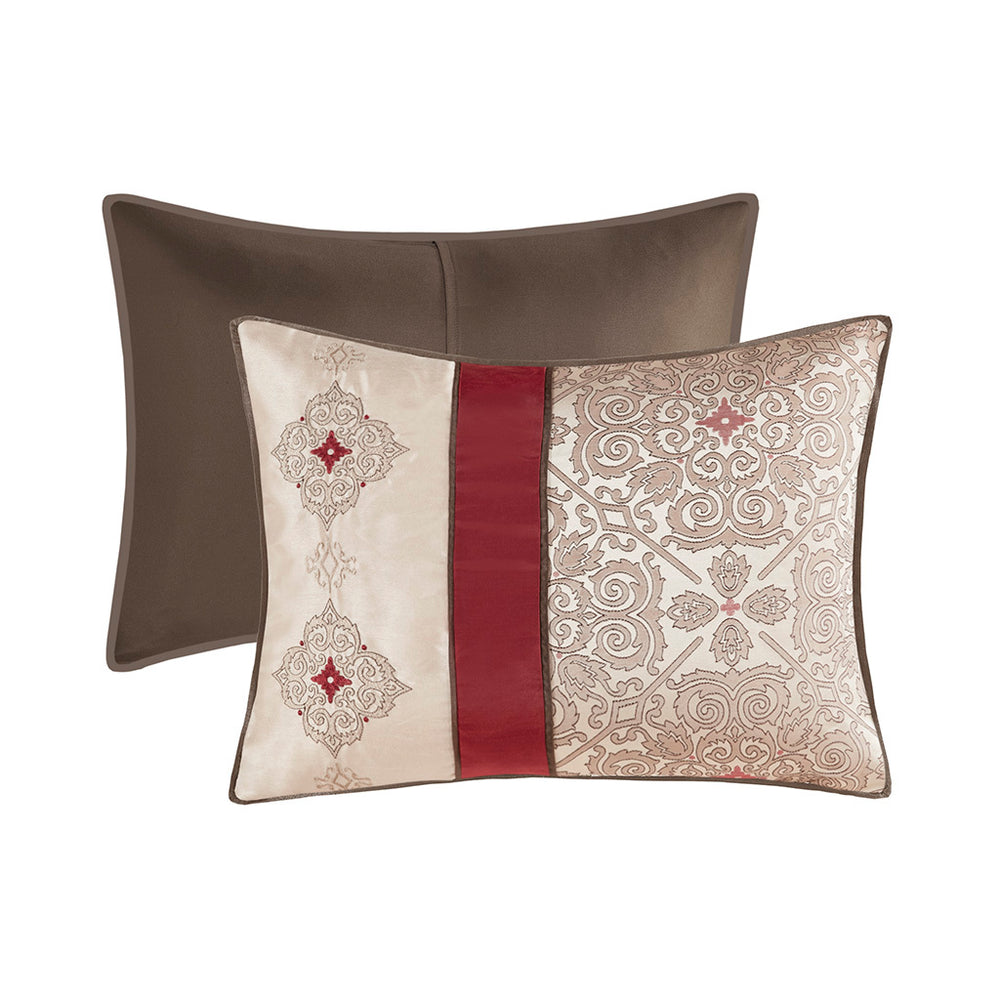 King 7 Piece Jacquard Comforter Set with Throw Pillows Media 11