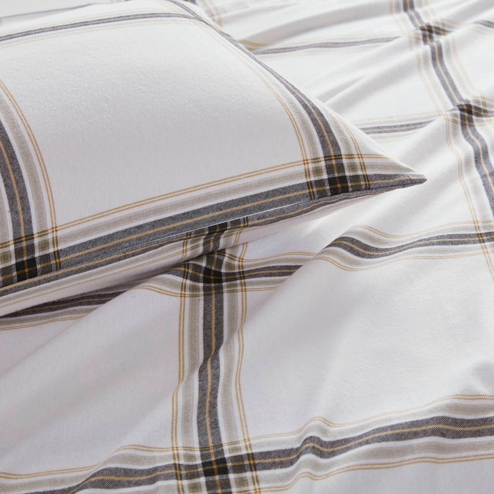 4 PCS Queen Sheet Set Tan Plaid Media 17