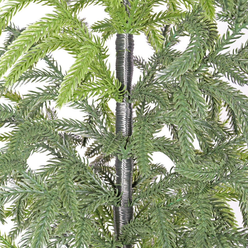 4' Artificial Real Touch  Pine Tree in Black Plastic Pot, 2pc/set
