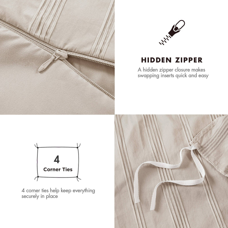 2-Piece Twin/Twin XL Woven Striped Duvet Set