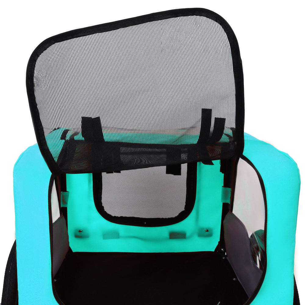 Pet Bike Trailer Dog Cart for Bicycle,Suitable for Small and Medium Pets, Easy Folding Cart Frame, Quick Release Wheel, Non-Slip Floor, Internal Leash Media 16