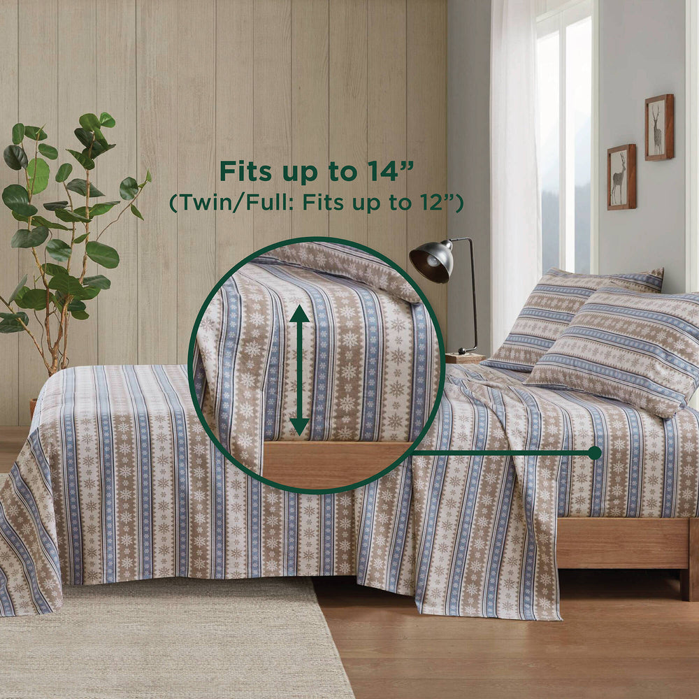 4 PCS Full Sheet Set Blue Snowflake Media 4