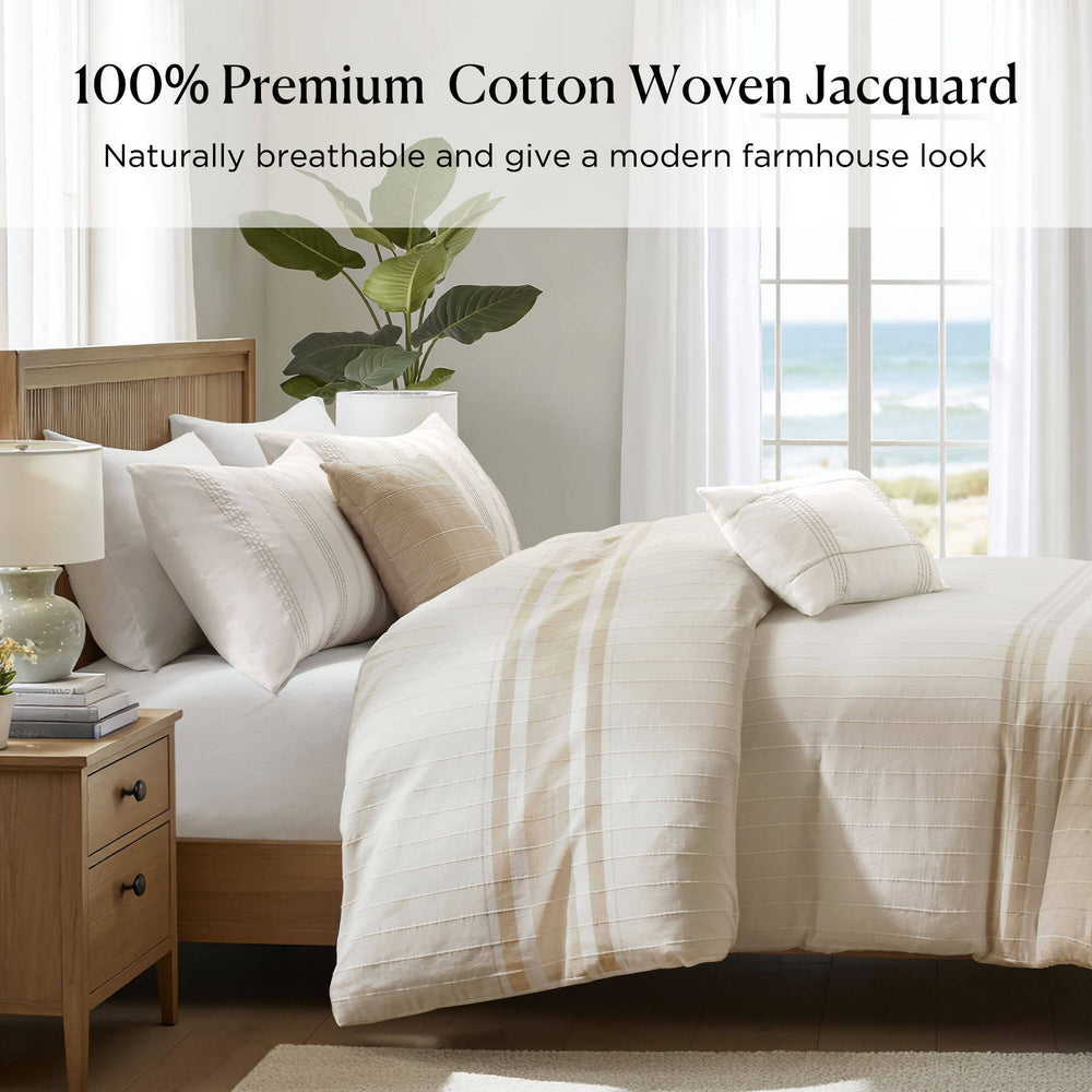 5- Piece King/Cal King Cotton Jaquard Duvet Set Media 5