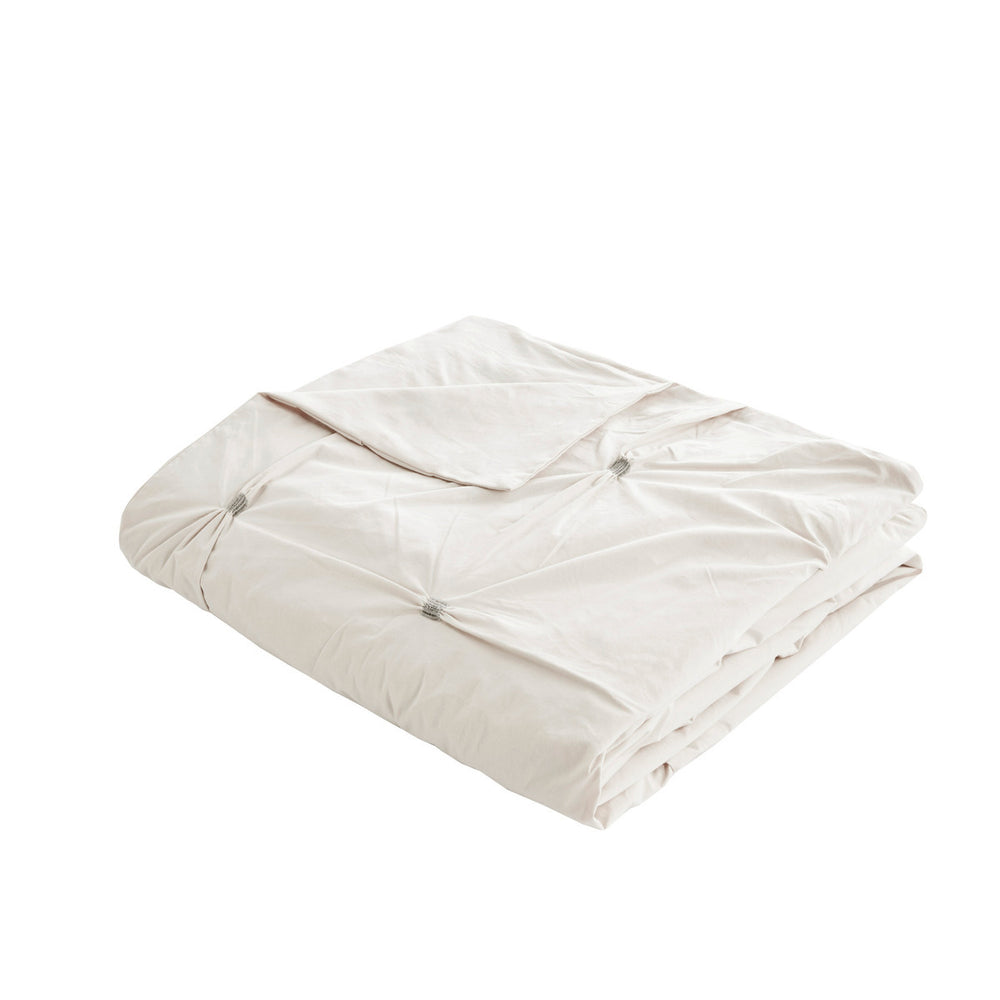 King/Cal King 3 Piece Elastic Embroidered Cotton Duvet Cover Set Media 11