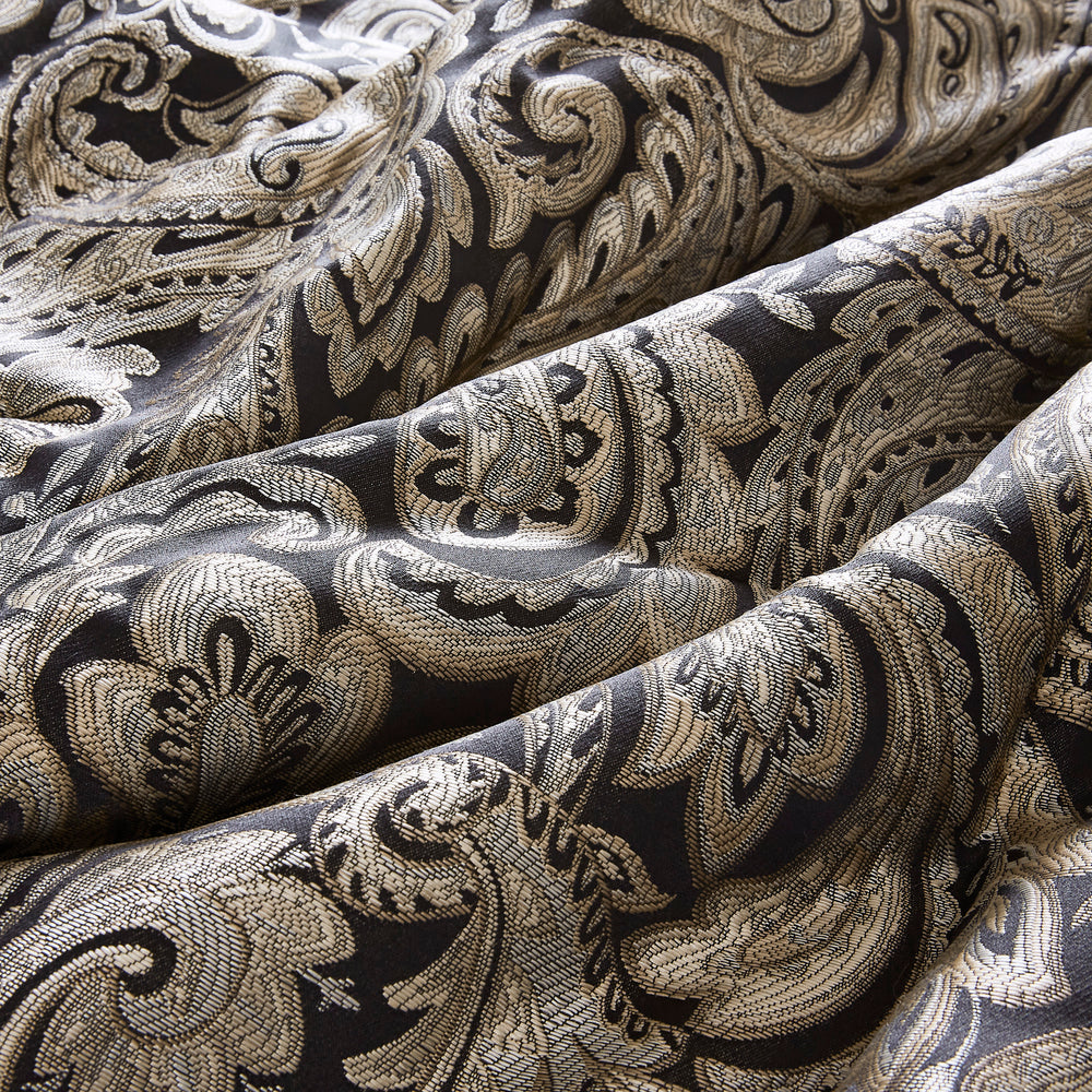 12 Piece Comforter Set with Cotton Bed Sheets Black King Media 15