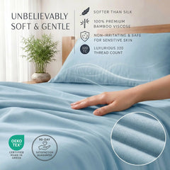 Bamboo Sheet Set Organic Bamboo & Oeko-Tex Certified Soft Sleep Comfort perspective