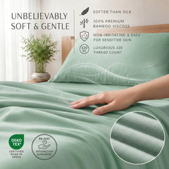 Bamboo Sheet Set Organic Bamboo & Oeko-Tex Certified Soft Sleep Comfort perspective
