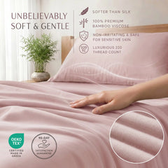 Bamboo Sheet Set Organic Bamboo & Oeko-Tex Certified Soft Sleep Comfort perspective