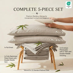 Bamboo Sheet Set Organic Bamboo & Oeko-Tex Certified Soft Sleep Comfort perspective