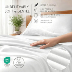 Bamboo Sheet Set Organic Bamboo & Oeko-Tex Certified Soft Sleep Comfort perspective