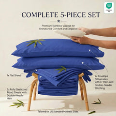 Bamboo Sheet Set Organic Bamboo & Oeko-Tex Certified Soft Sleep Comfort perspective