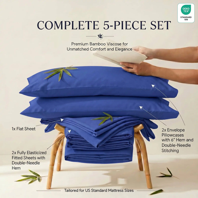 Bamboo Sheet Set Organic Bamboo & Oeko-Tex Certified Soft Sleep Comfort