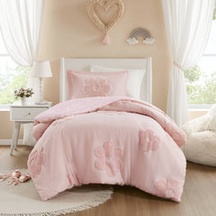 Floral Reversible Tufted Chenille Duvet Cover Set perspective