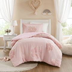 Floral Reversible Tufted Chenille Duvet Cover Set perspective