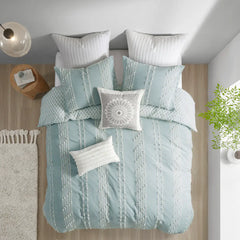 3 Piece Cotton Jacquard Duvet Cover Set perspective