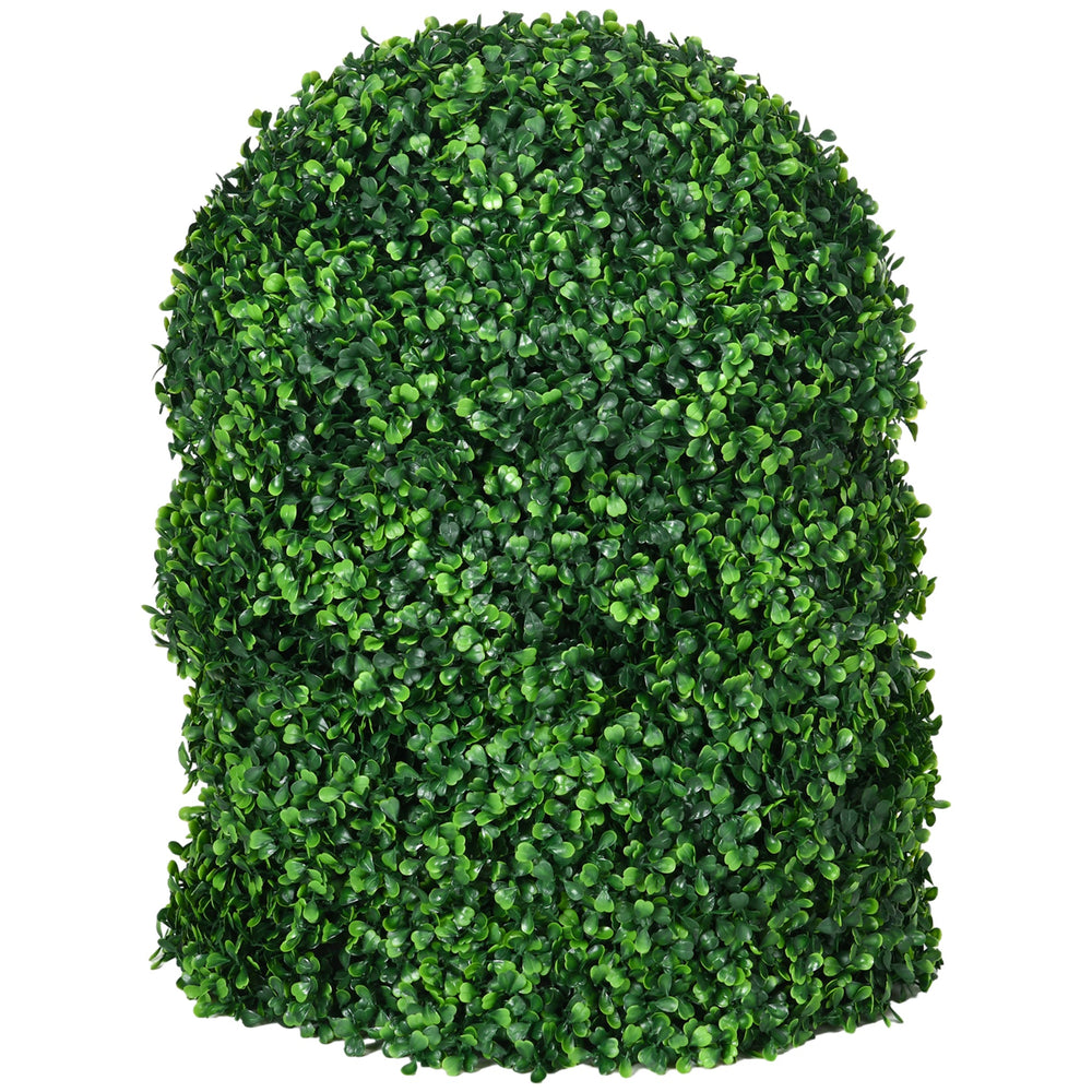 HOMCOM Set of 2 15.75 Inch Artificial Ball Boxwood Topiary Trees Balls, Indoor Outdoor Fake Plants for Home, Office & Living Room Decor Media 10