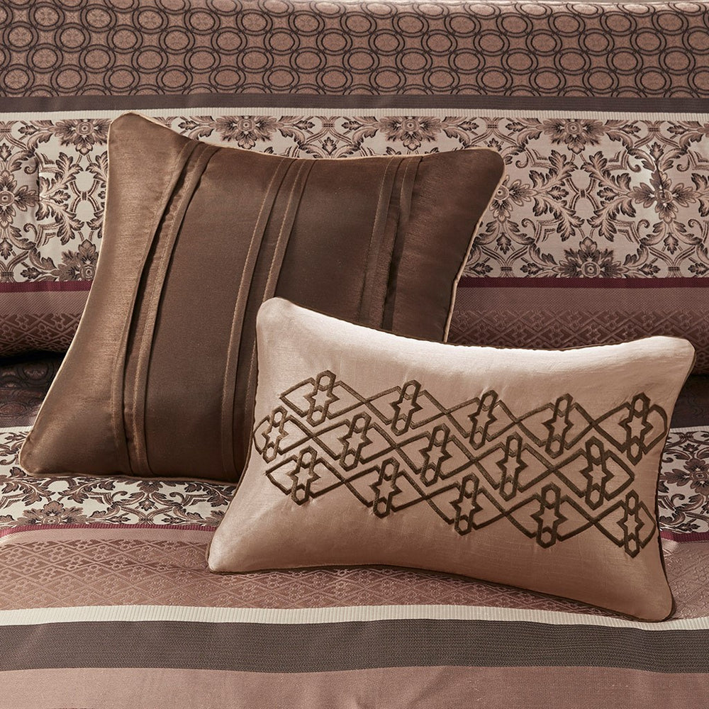 7 Piece Comforter Set Red King Media 16