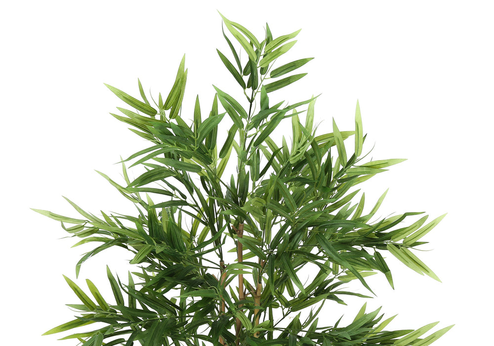 Artificial Plant, 50' Tall, Bamboo Tree, Indoor, Faux, Fake, Floor, Greenery, Potted, Decorative, Green Leaves, Black Pot Media 5