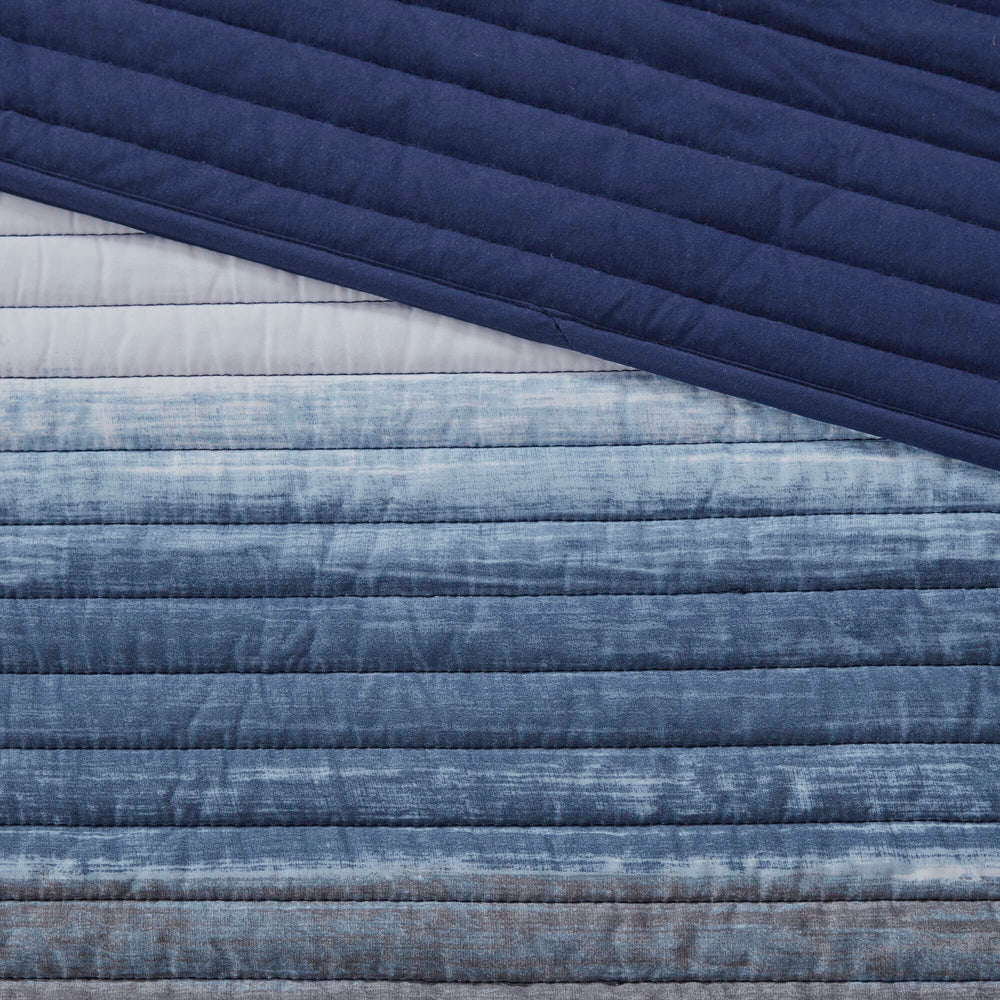 8-Piece Queen 8 Piece Quilt Set with Cotton Bed Sheets,Navy Media 7
