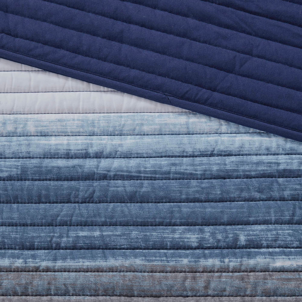 8-Piece Queen 8 Piece Quilt Set with Cotton Bed Sheets,Navy Media 7