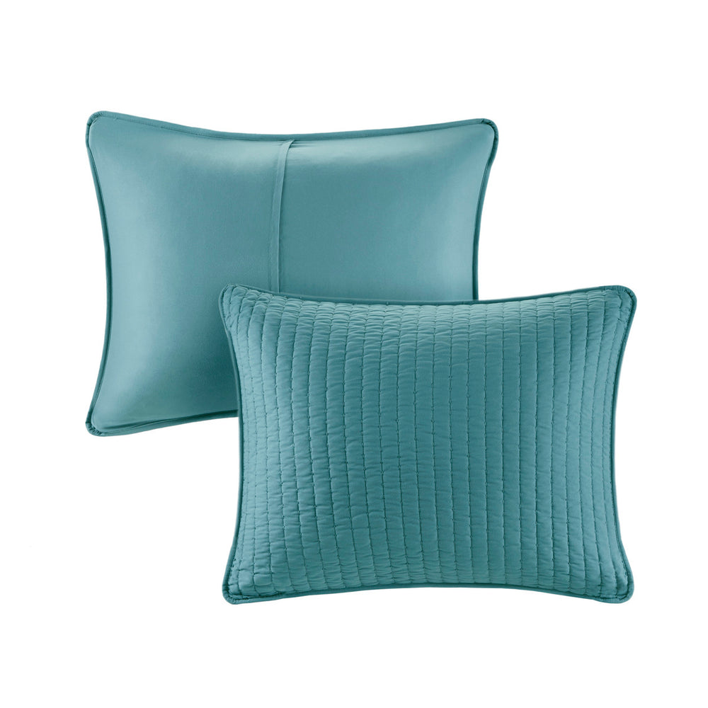 3 Piece Quilt Set Teal King/Cal King Media 2