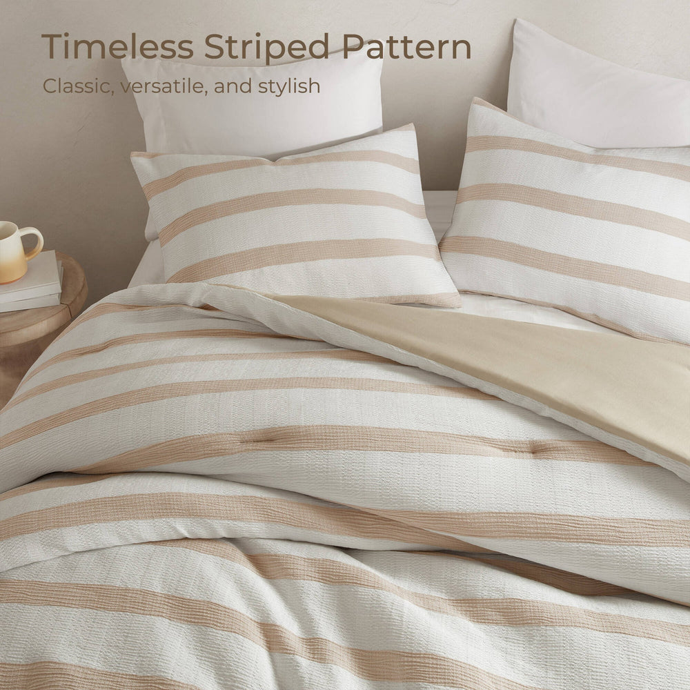 3-Piece King/Cal King Yarn-dyed striped comforter Media 8