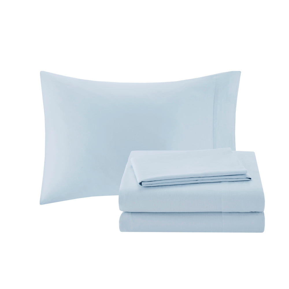 12 Piece Comforter Set with Cotton Bed Sheets Blue/Brown Cal King Media 11
